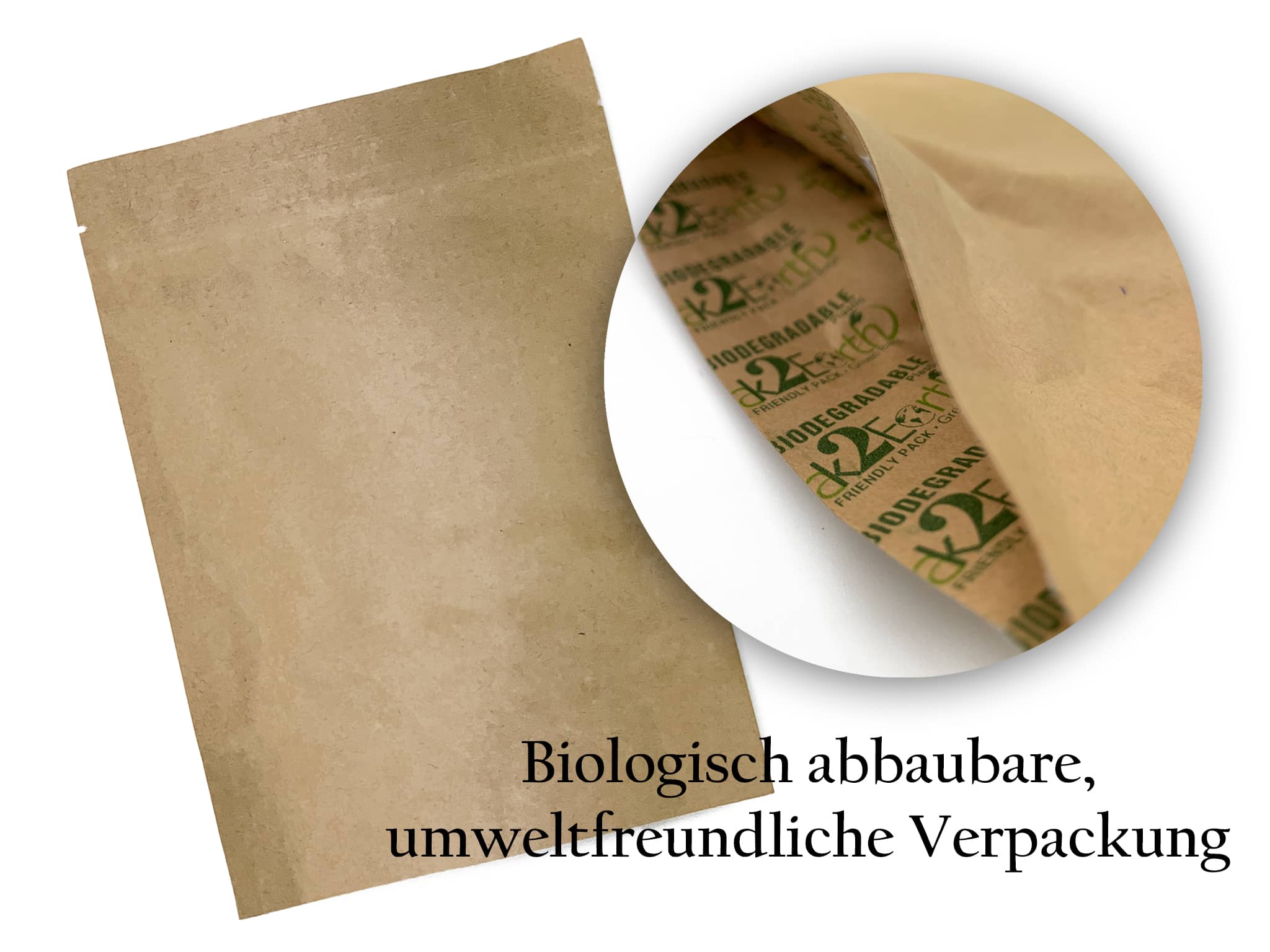 Biologisch abbaubare,  umweltfreundliche Verpackung