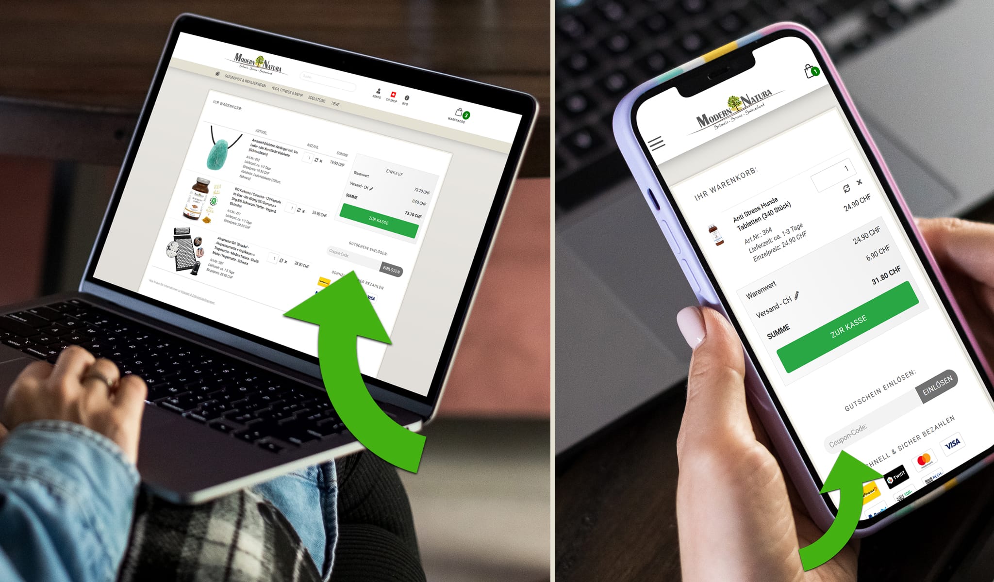 Modern Natura Coupon einlösen
