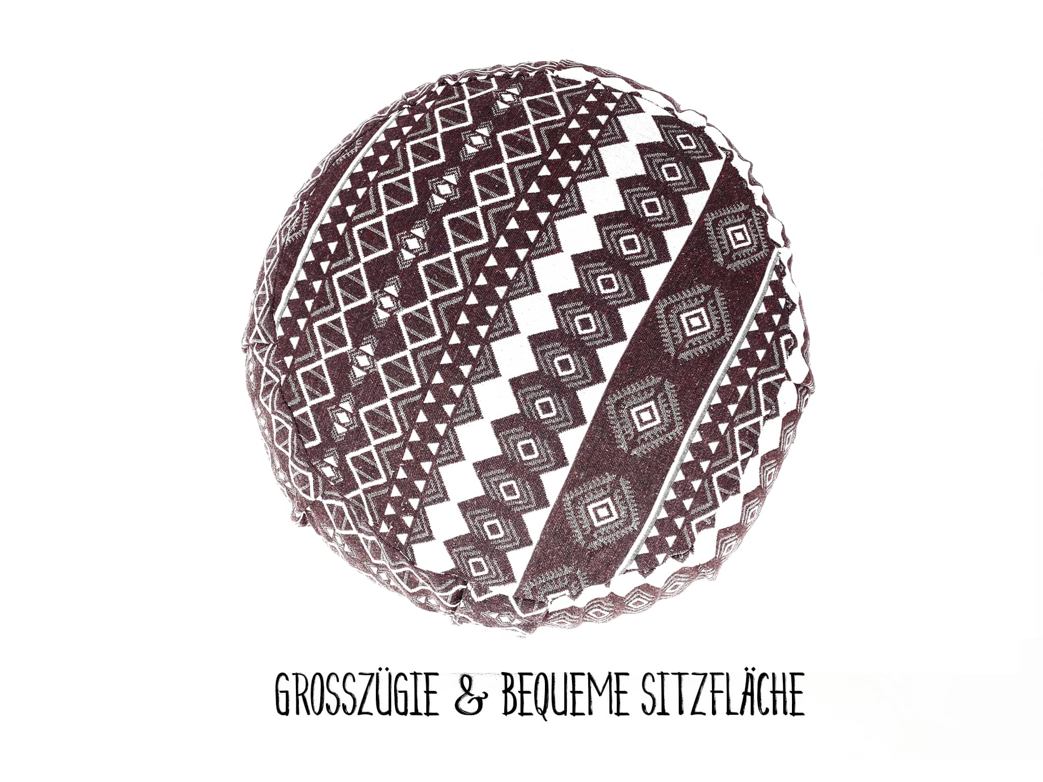 Bequeme und grosszügige Sitzfläche - Modern Natura Yoga Kissen