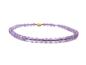 Preview: Amethyst Halskette mit 8 mm Kugeln - Länge ca. 47 cm - Vergoldeter Karabiner