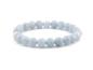 Preview: Aquamarin Edelstein / Heilstein Armband - ca. 8 mm Aquamarin Kugeln - Unisex