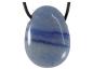 Preview: Blauquarz Edelstein / Heilstein + 1m Lederhalsband