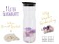 Preview: Edelstein / Wasserstein Trinkset - Glaskaraffe + 500g Edelstein Grundmischung (Amethyst, Bergkristall & Rosenquarz)