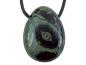 Preview: Kambamba Jaspis Edelstein / Heilstein + 1m Lederhalsband