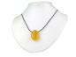 Preview: Orangen- Calcit Edelstein / Heilstein + 1m Lederhalsband