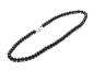 Preview: Turmalin Halskette mit 6 mm Turmalin/ Schörl Kugeln - Länge ca. 45 cm - Versilberter Karabiner