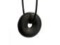 Preview: Schungit Donut Edelstein / Heilstein + 1m Lederhalsband