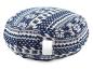 Preview: Yoga Set "Blue Moon" - Yogakissen + Yogabolster (Dunkelblau mit Weiss / Muster)