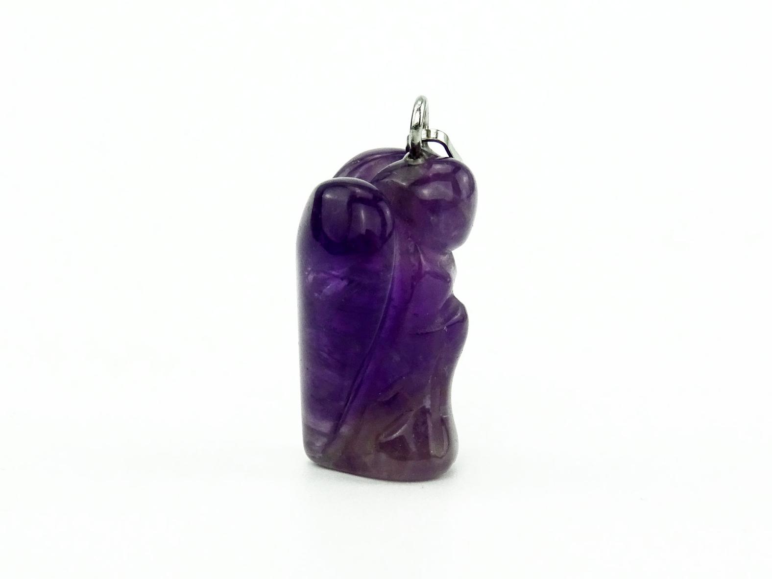 Amethyst Engel + 1m Lederhalsband