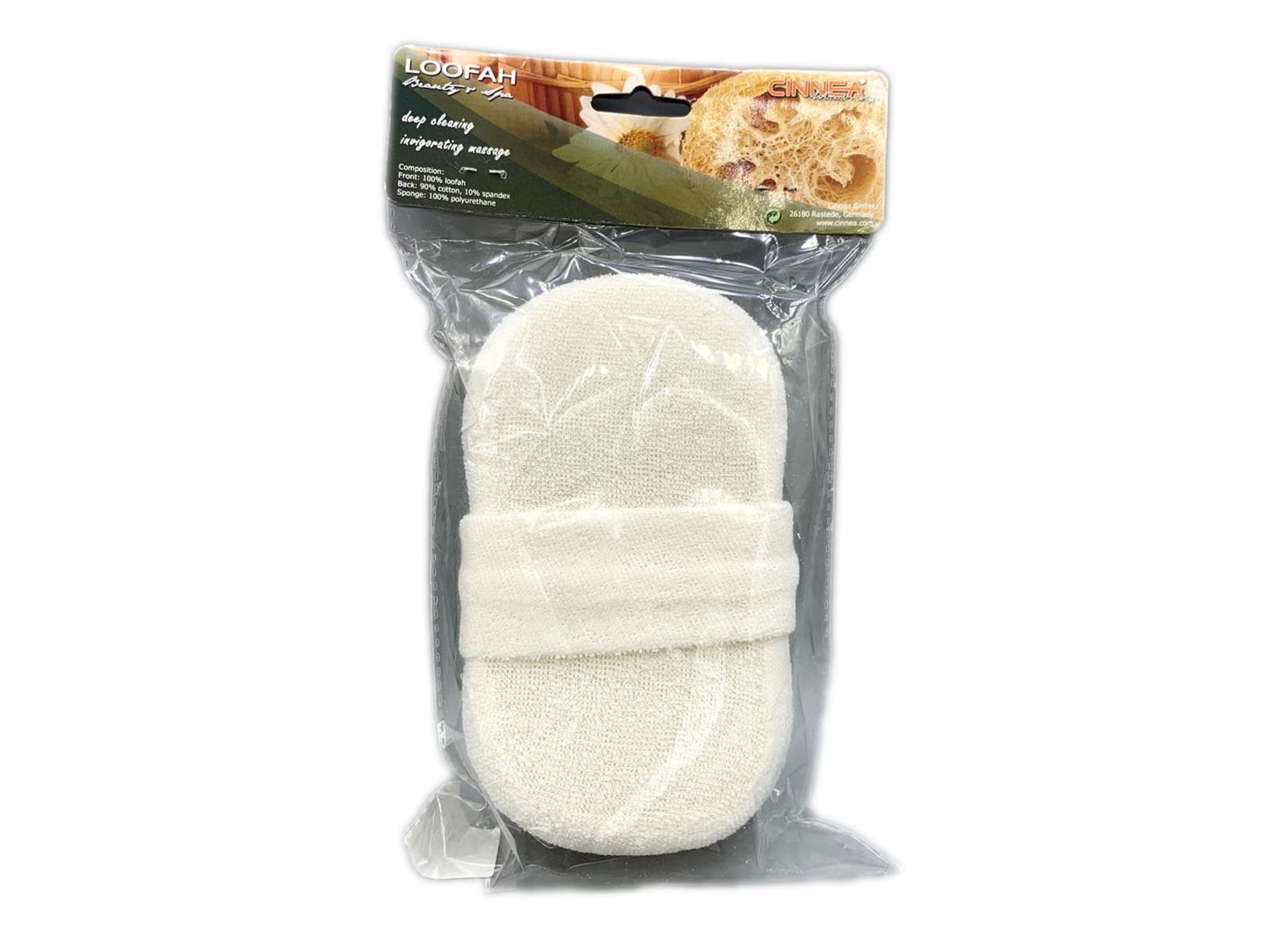 Cinnea Luffa Massage-Set mit Luffa Schwamm, Luffa Pad und Luffa Rückengurt