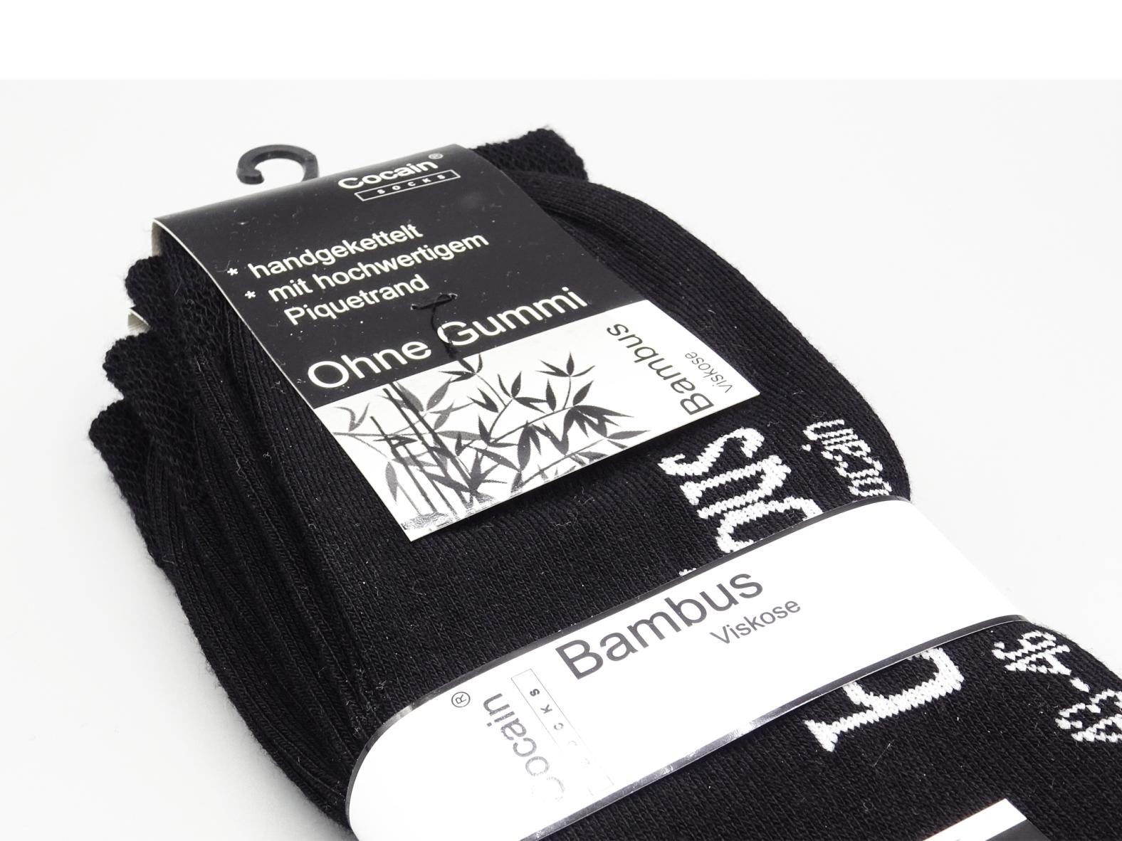 Cocain Bambus Viskose Socken - Ohne Gummi (3x3 im Bündel)