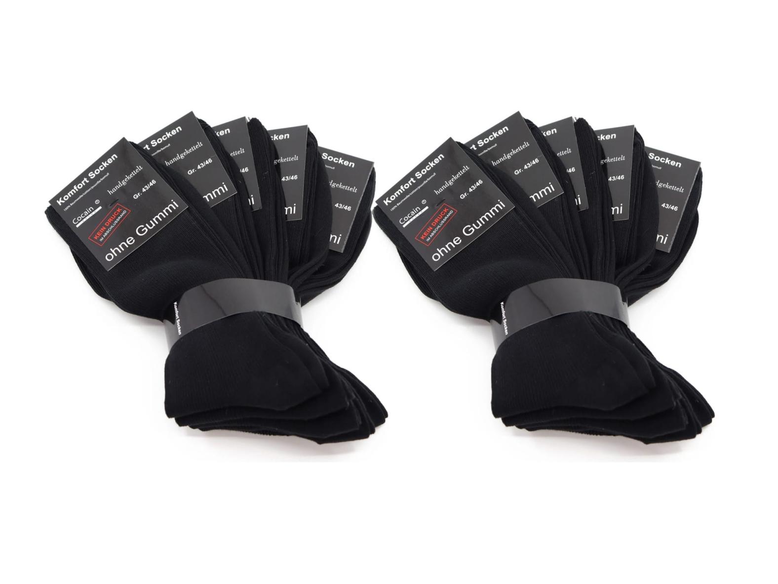 Diabetiker Komfortsocken Schwarz