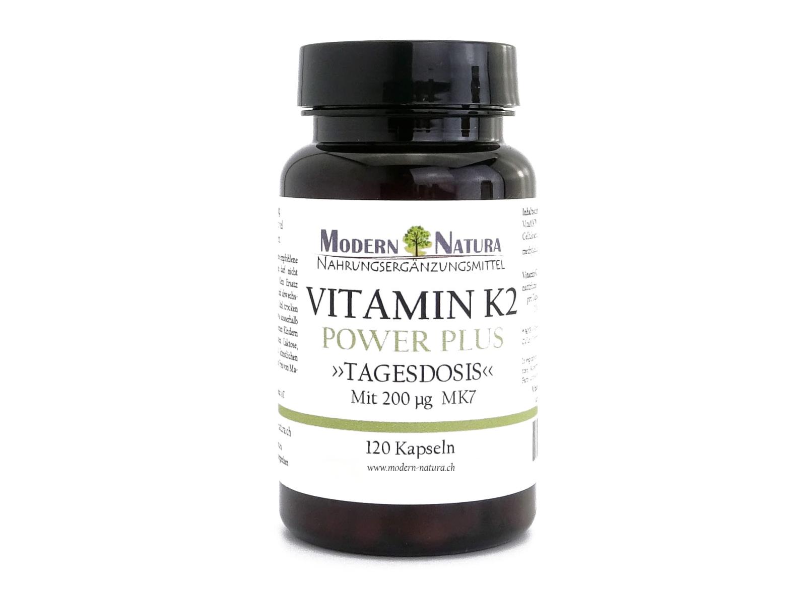 Vitamin K2 Power-Plus "Tagesdosis" 120 Kapseln, Vegan & Glutenfrei