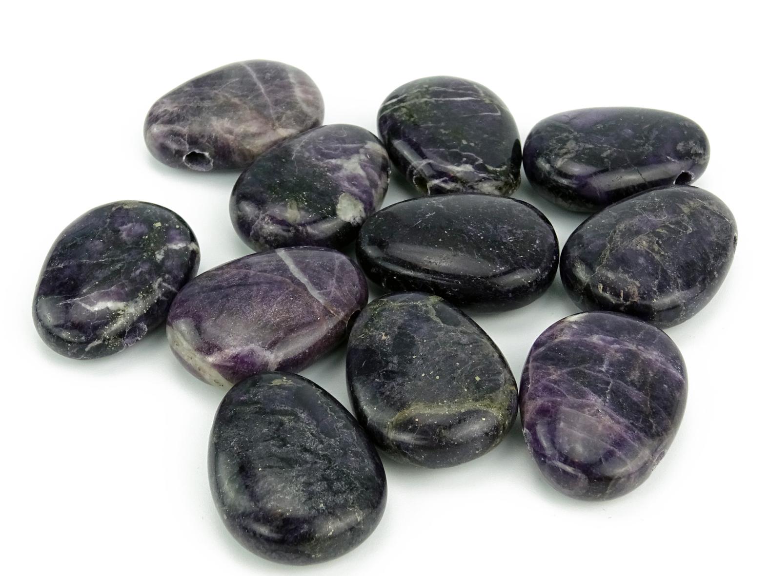 Purple Heart Edelstein / Heilstein + 1m Lederhalsband
