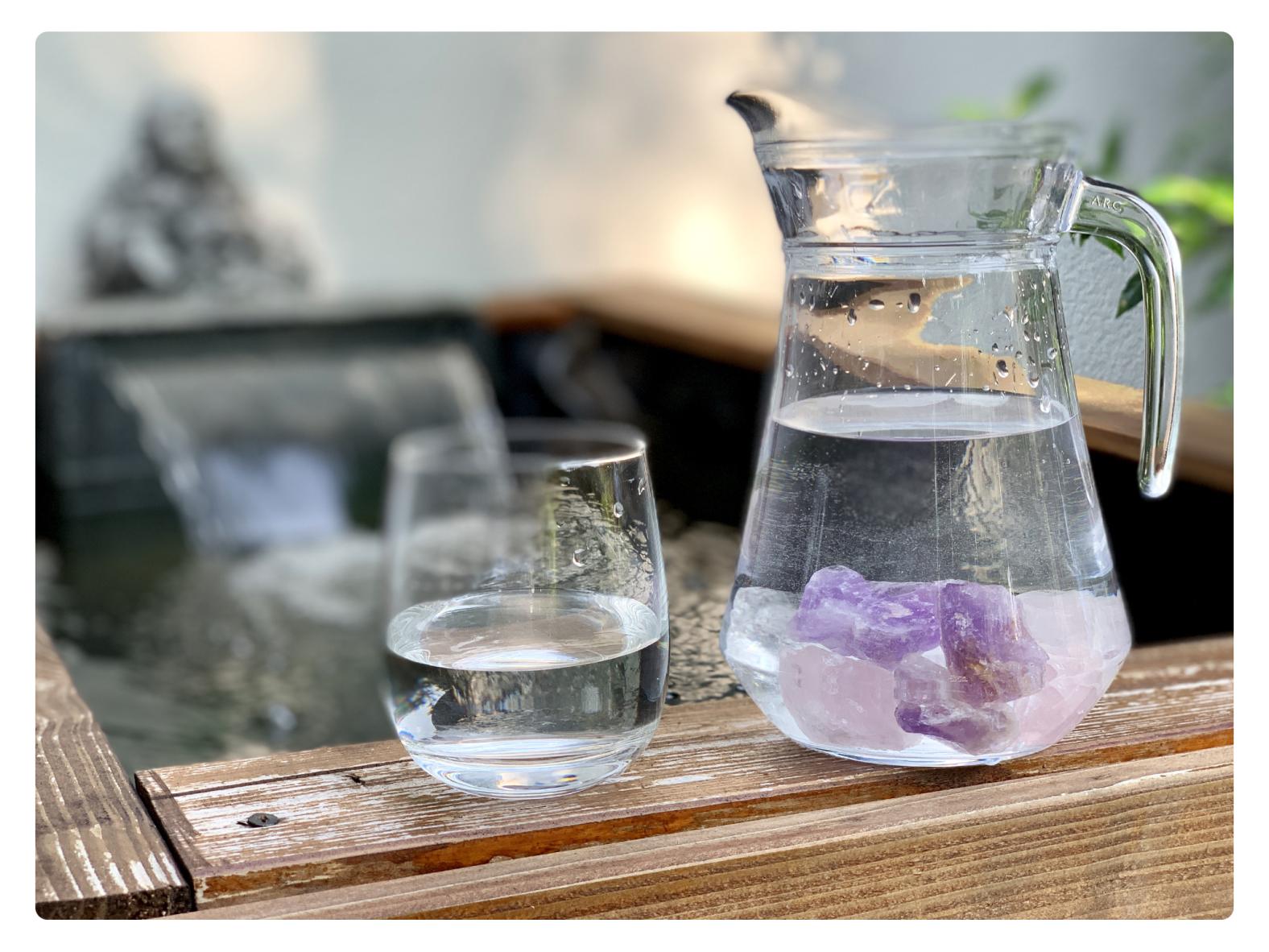Wassersteine / Dekosteine Grundmischung mit Amethyst + Bergkristall + Rosenquarz (ca. 0,5 kg)  100% Natursteine