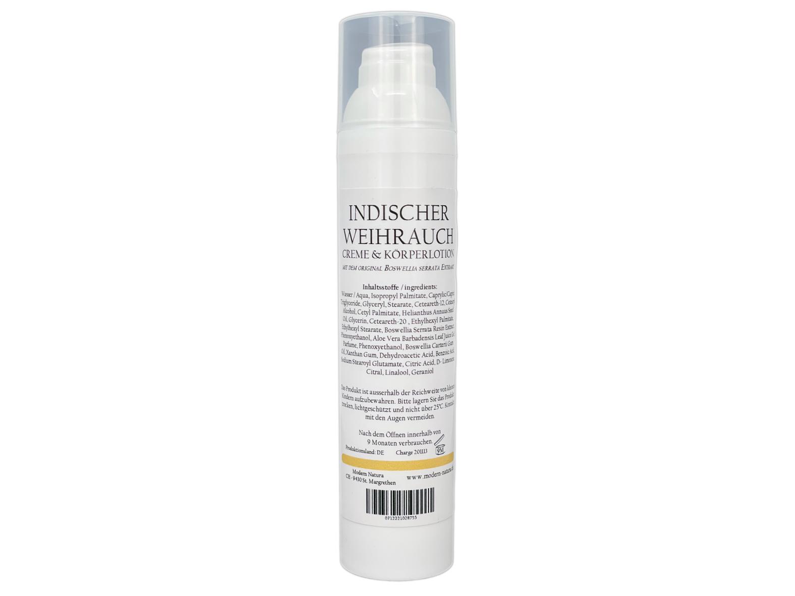 Indischer Weihrauch Creme & Körperlotion