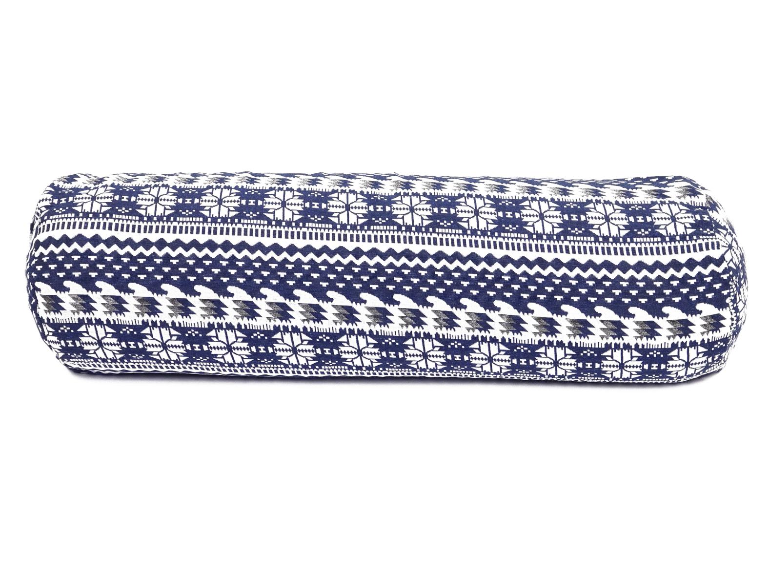 Yoga Set "Blue Moon" - Yogakissen + Yogabolster (Dunkelblau mit Weiss / Muster)