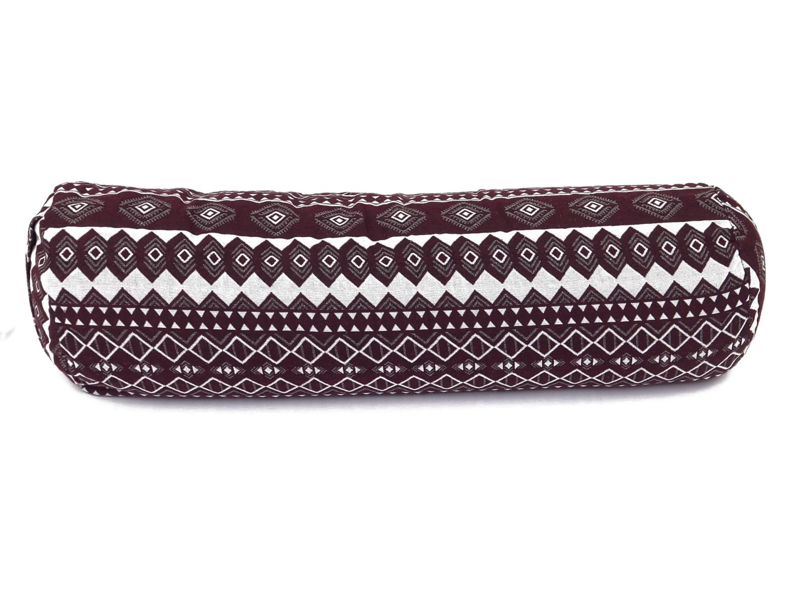 Yoga Bolster / Rolle "Egypt" (70 x 20 cm Gross, Rund) - Yoga Kissen / Meditationskissen (Schweizer BIO Dinkelspelz)