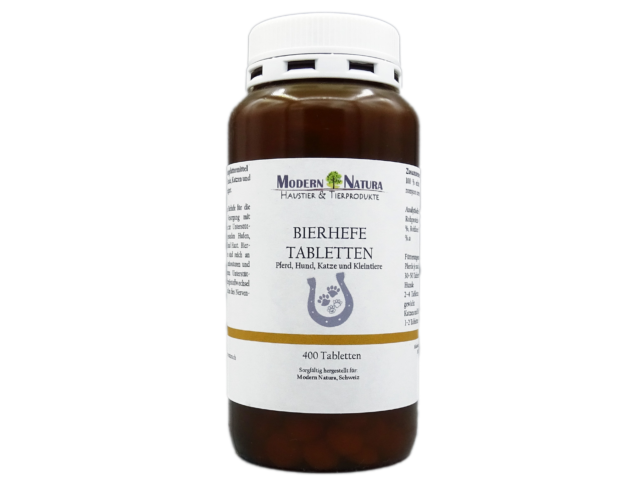 BierhefeTabletten (400 Stück) für Pferde, Hunde & Katzen Modern