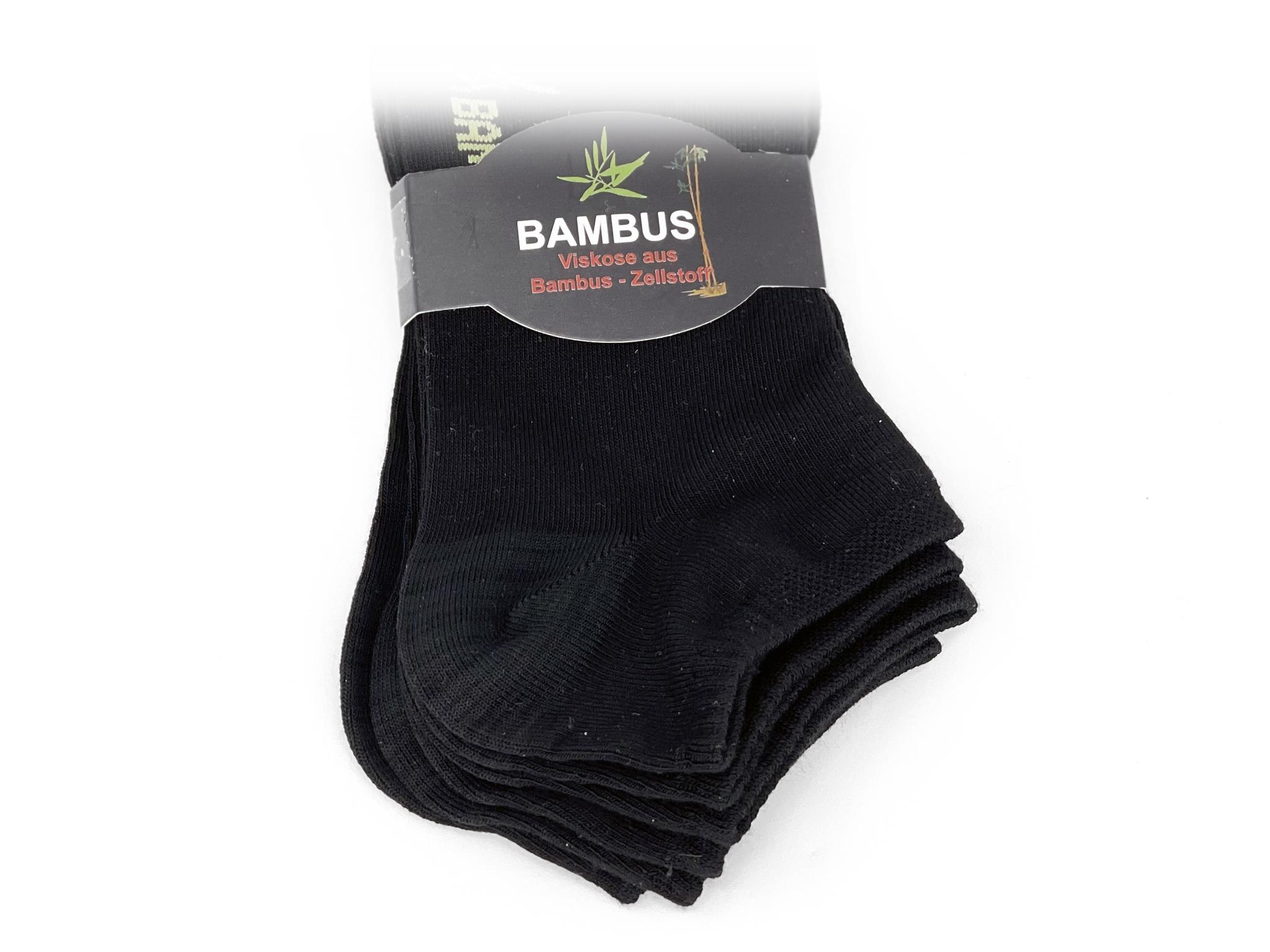 Bambus Sneaker Socken (9 Paar) - Unisex - Schwarz - Sportlich