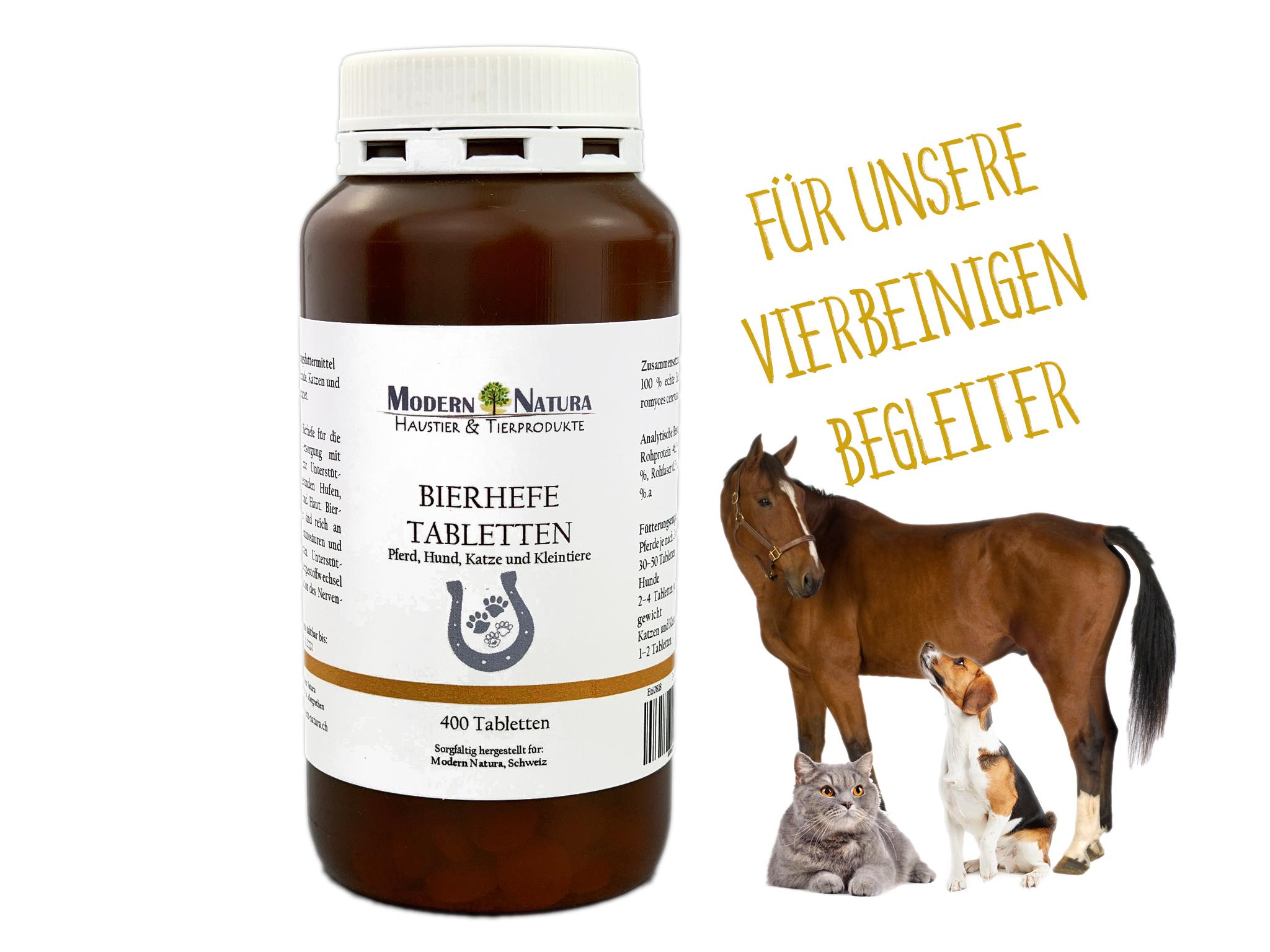 BierhefeTabletten (400 Stück) für Pferde, Hunde & Katzen Modern