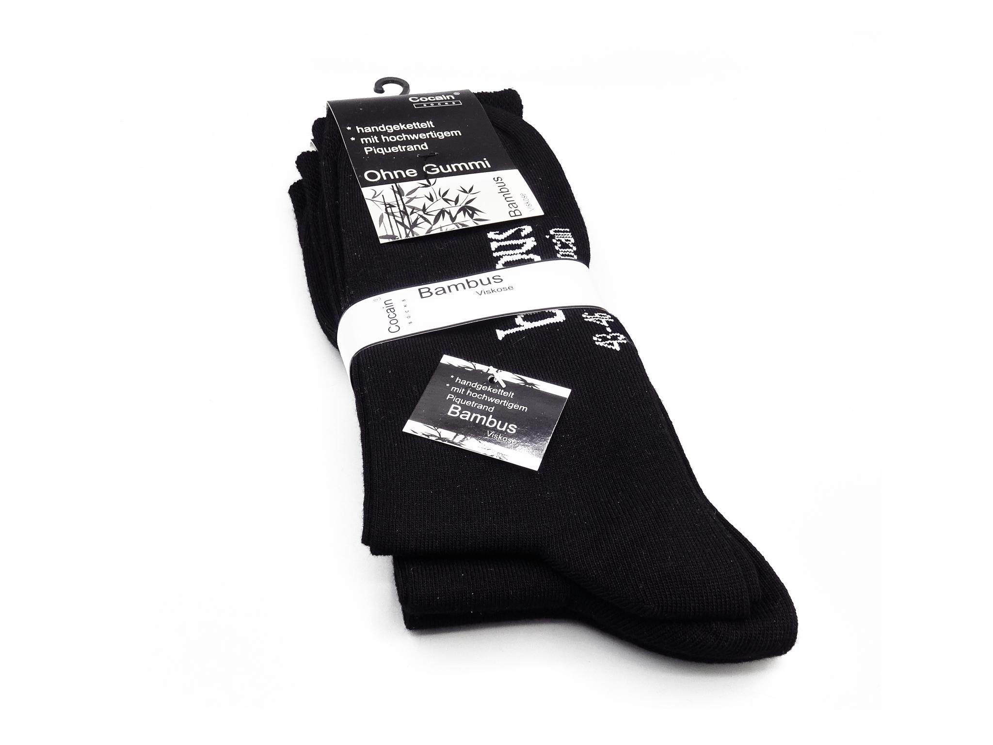 Cocain Bambus Viskose Socken - Ohne Gummi (3x3 im Bündel)