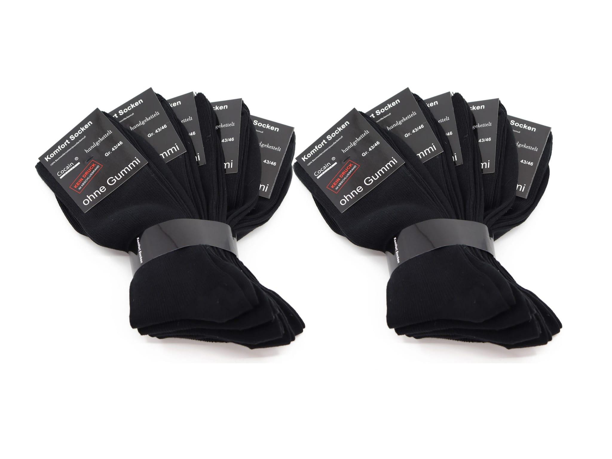 Diabetiker Komfortsocken Schwarz