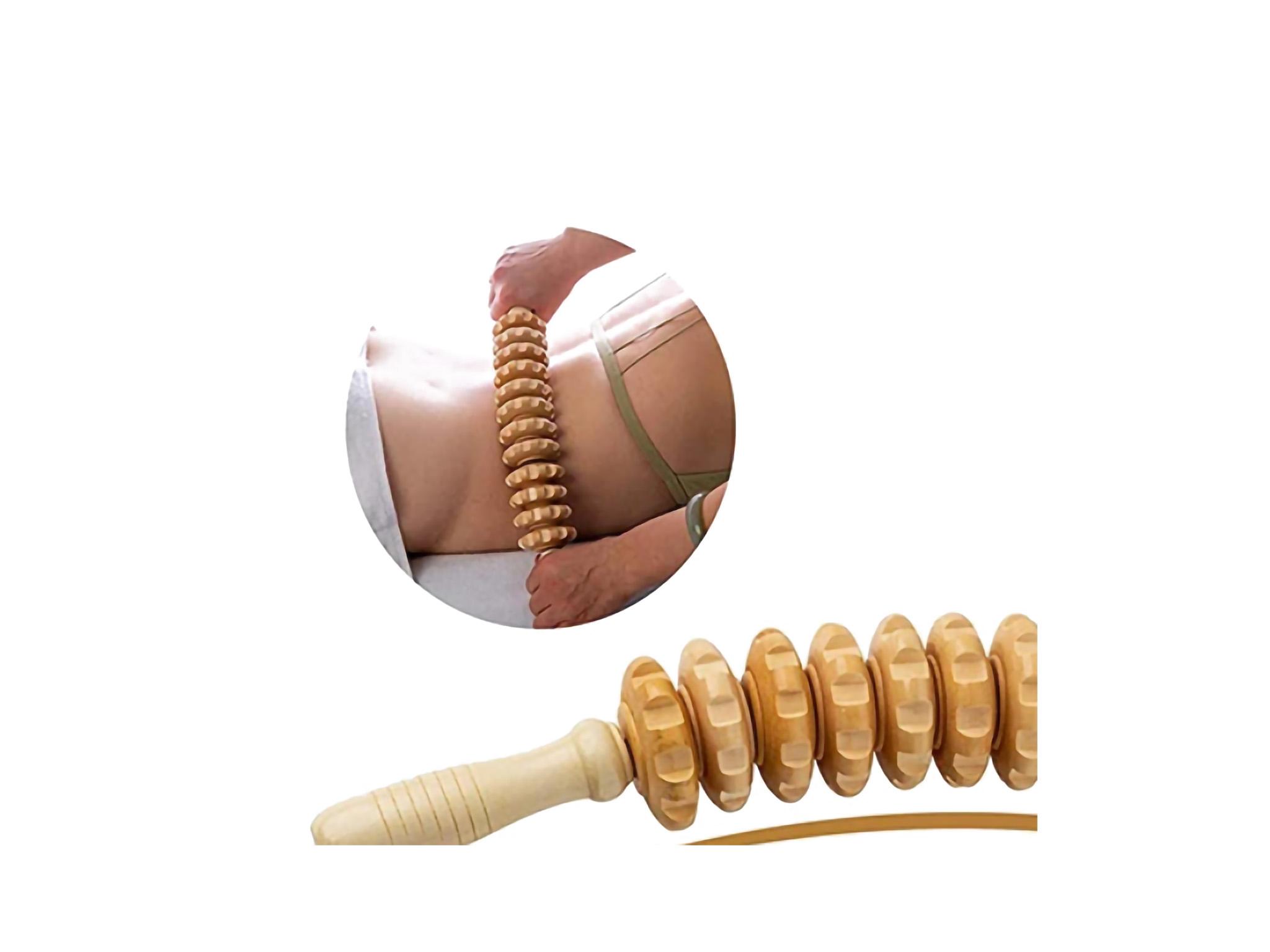 Original Holz Massage Rolle - Therapie Rolle / Massagegerät - 39cm - Für private und professionelle Verwendung