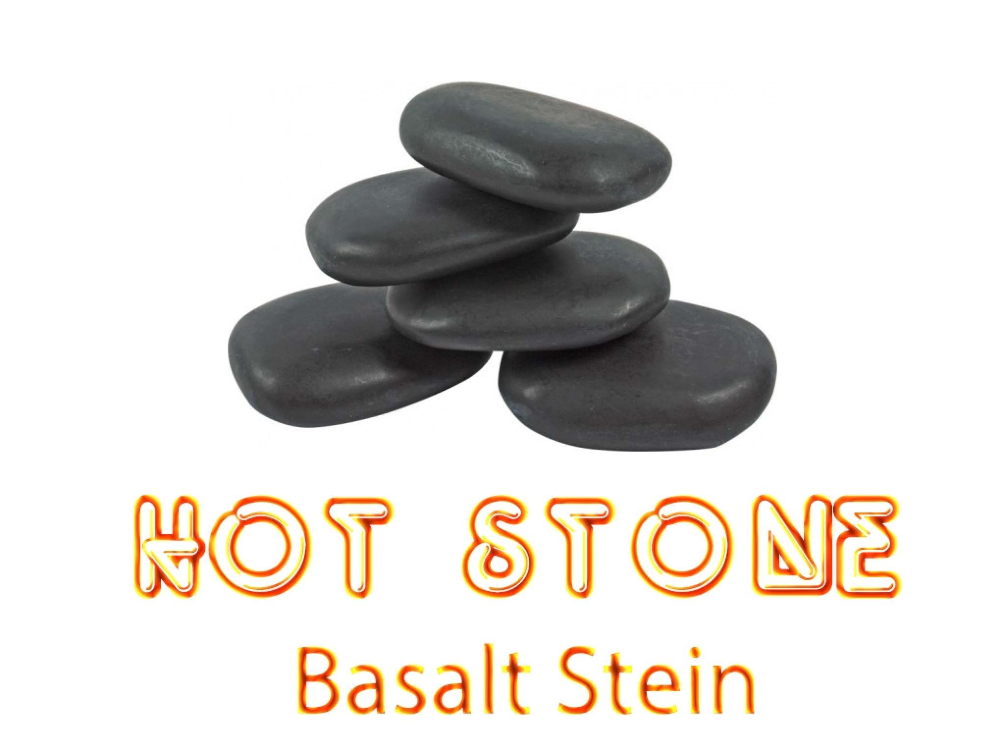 Hot Stone  - Echter Basalt Stein - Hot-Stone / Massagestein 60-70 mm oder 90-110 mm