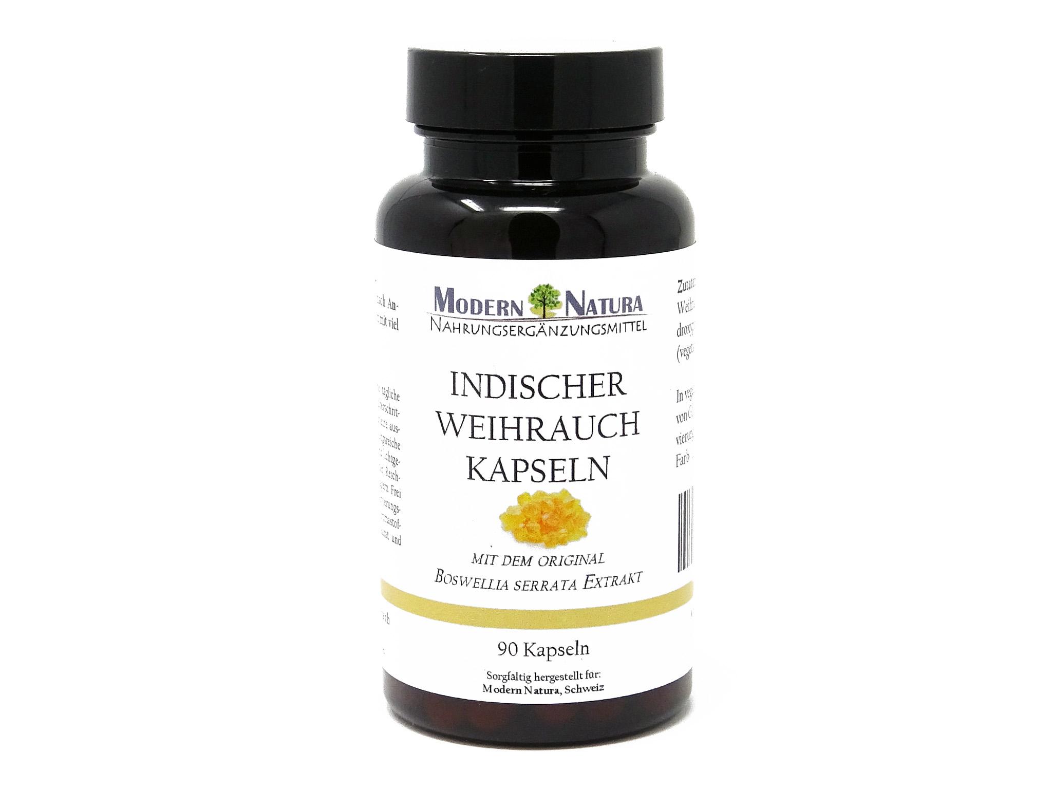 Indischer Weihrauch Kapseln - 90 Stück, Vegan & Glutenfrei - Mit 70% Boswelliasäure