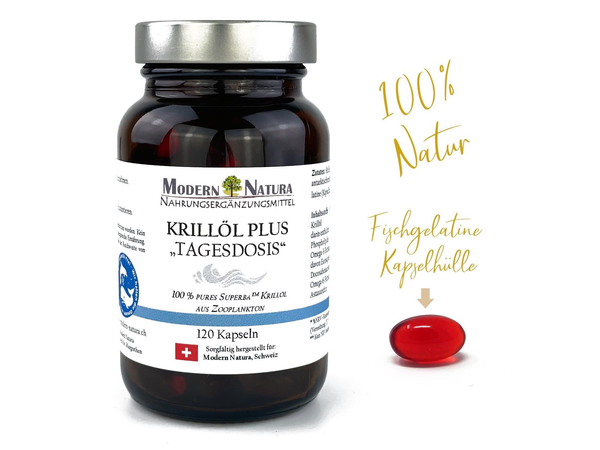 Krillöl-Plus - Mit hochdosierten Omega 3 Fettsäuren - 120 Kapseln