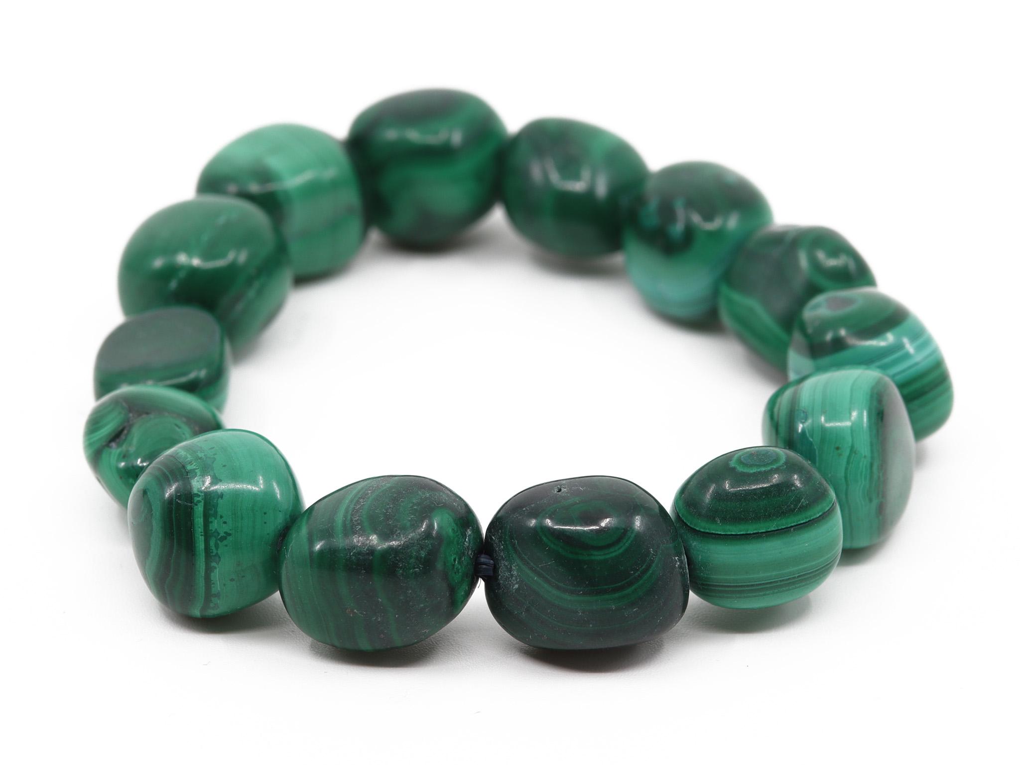 Malachit Nugget Edelstein /Heilstein Armband
