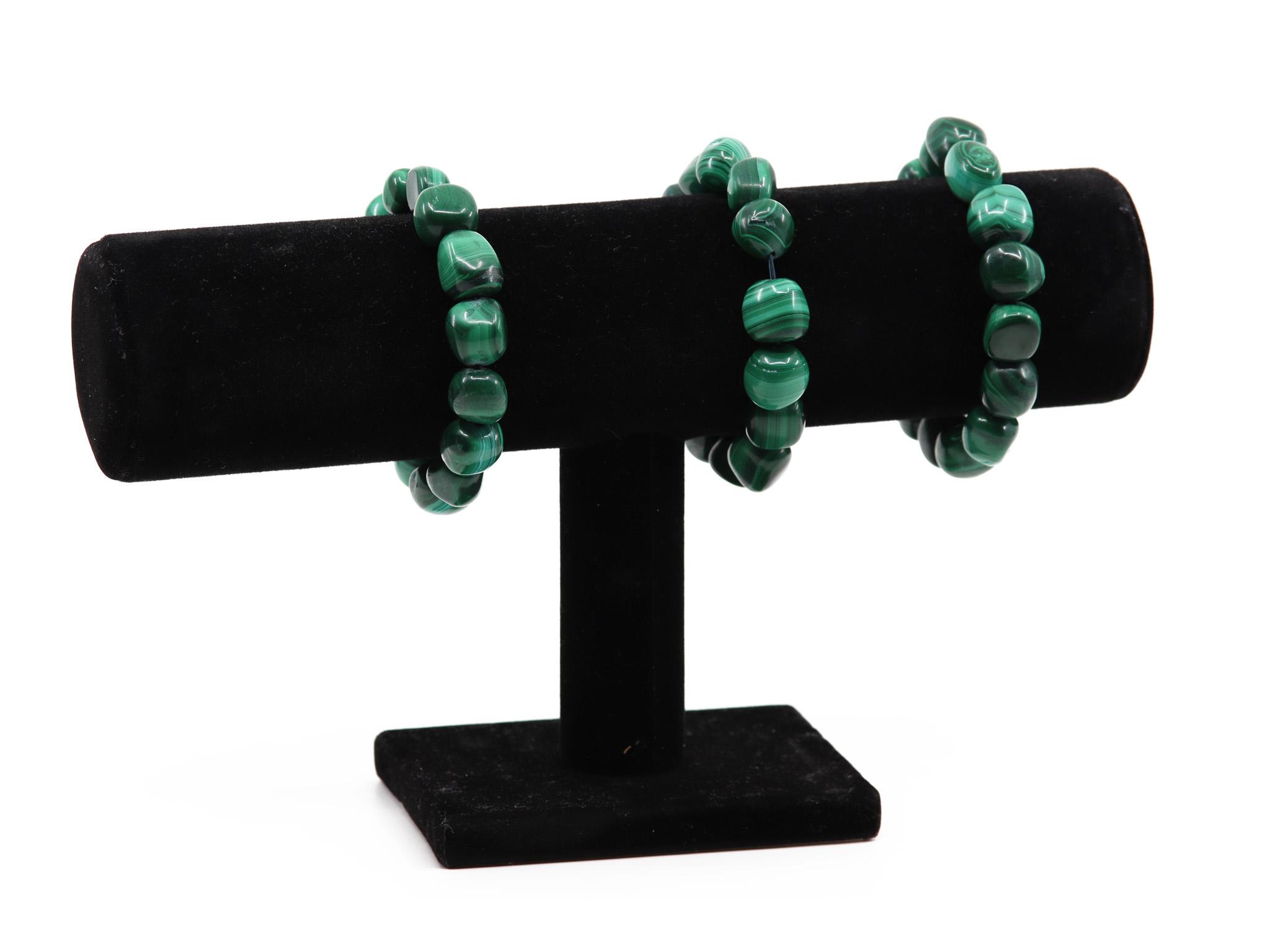 Malachit Nugget Edelstein /Heilstein Armband