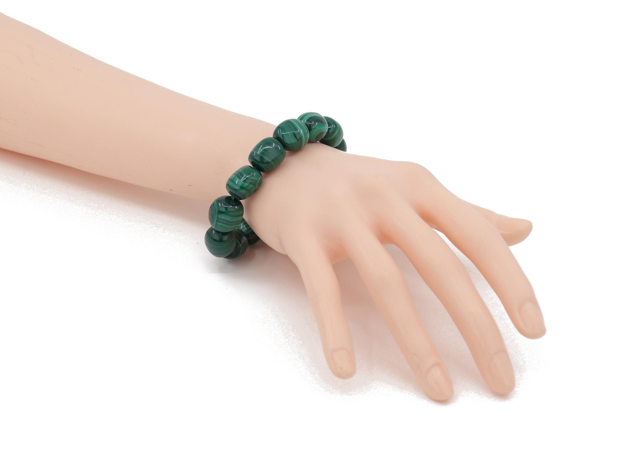 Malachit Nugget Edelstein /Heilstein Armband
