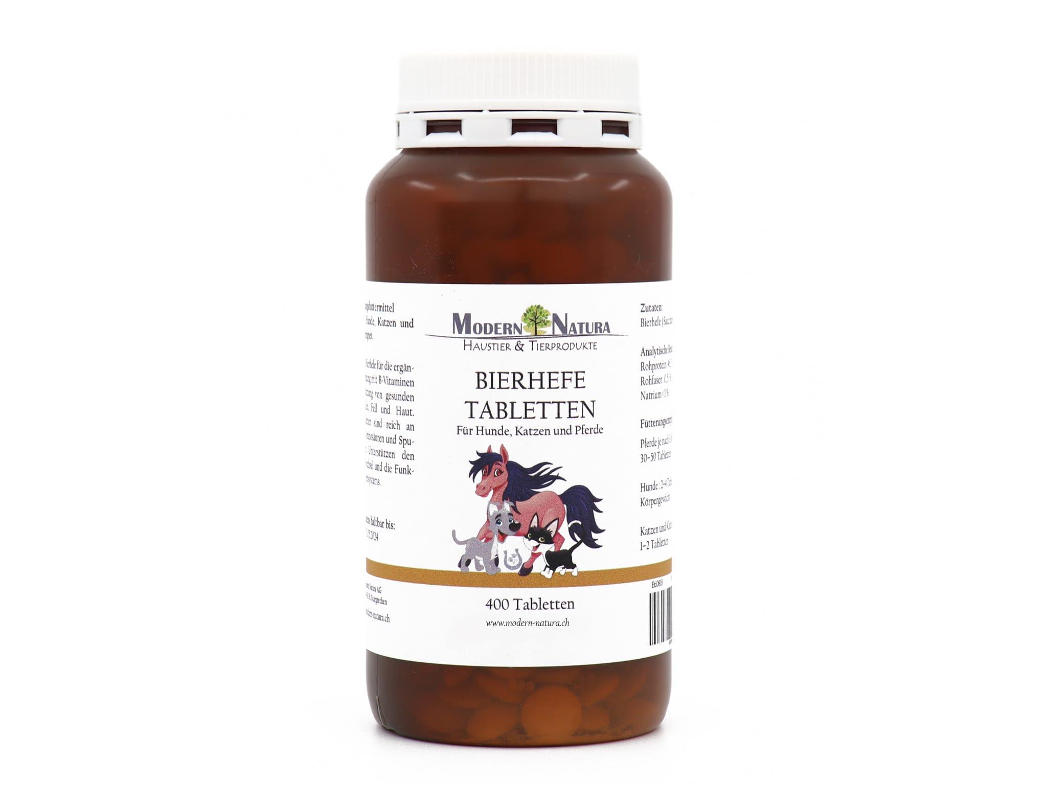 Bierhefe-Tabletten (400 Stück) für Pferde, Hunde & Katzen