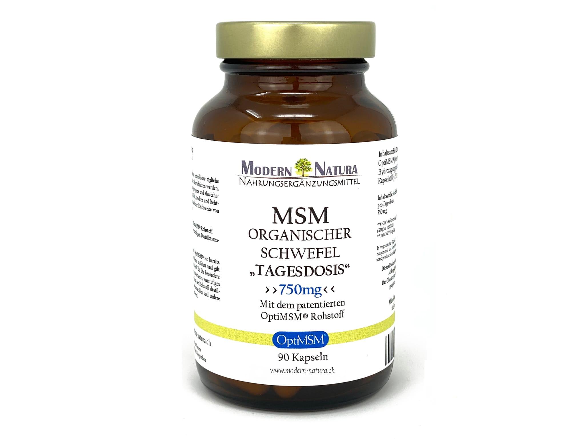 OptiMSM® - Organischer Schwefel Kapseln "Tagesdosis" MSM Schwefel - Vegan & Glutenfrei (90 Kapseln) Methylsulfonylmethan