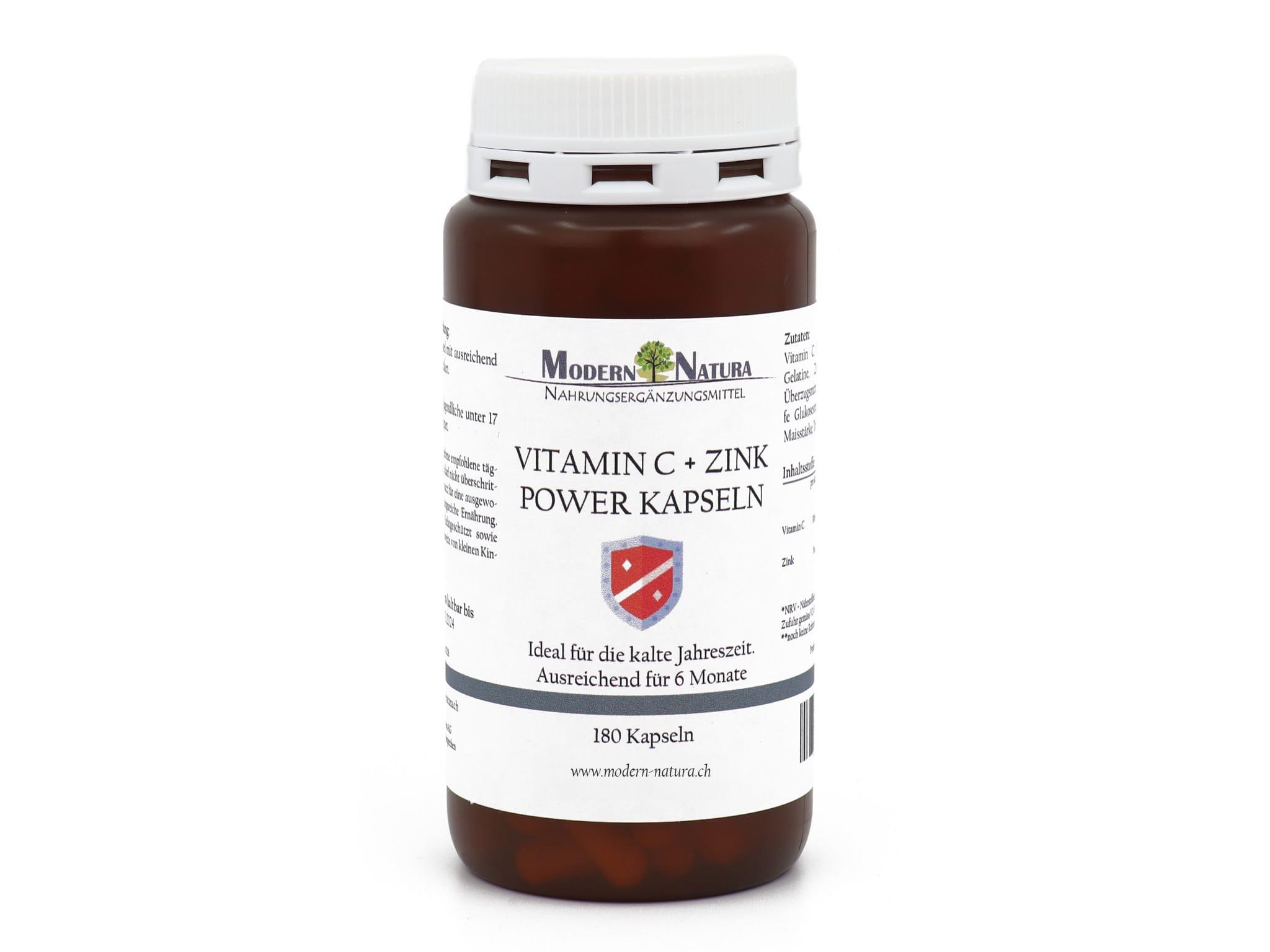 Vitamin C + Zink Power Kapseln (180 Stück)