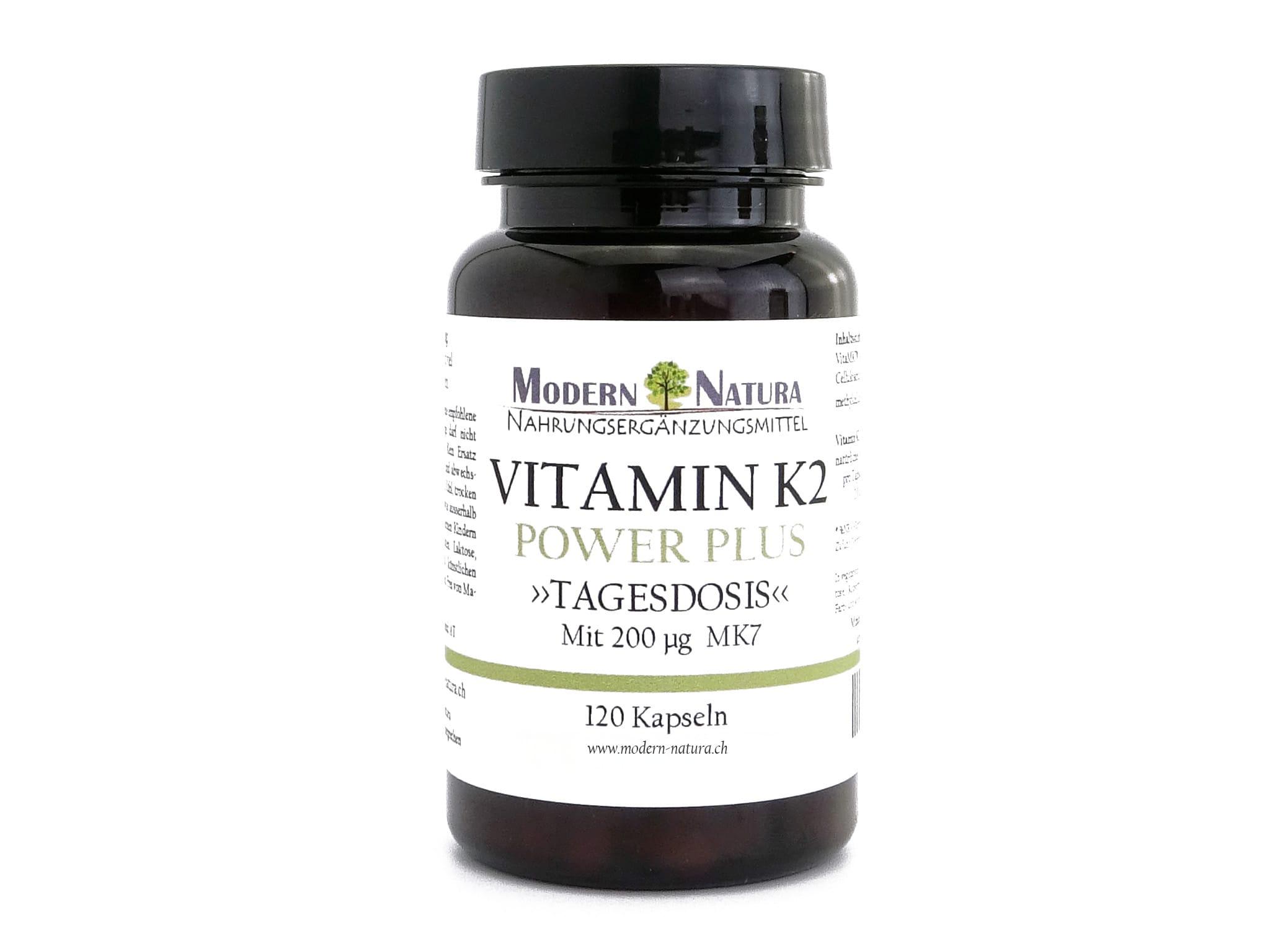 Vitamin K2 Power-Plus "Tagesdosis" 120 Kapseln, Vegan & Glutenfrei