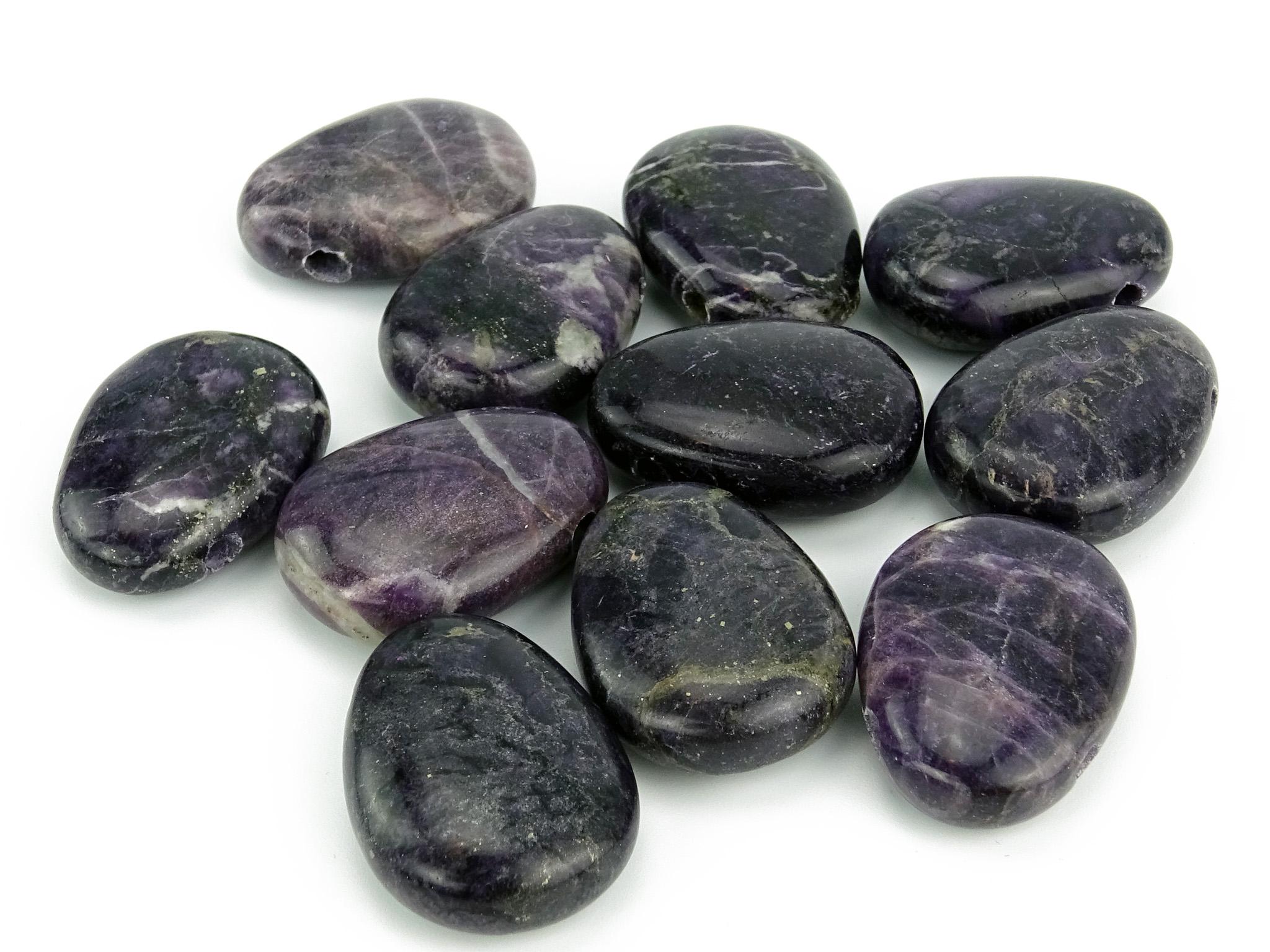 Purple Heart Edelstein / Heilstein + 1m Lederhalsband