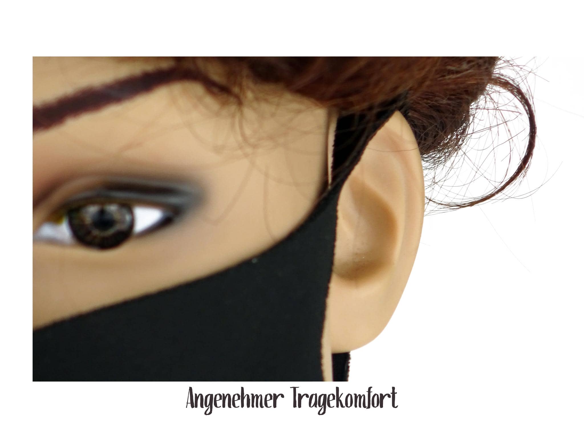 Mund und Nasenschutzmaske Virella (Farbe: Schwarz) - FFP3 Maske PM 2,5 (Staub Maske N95 KN959 - Atemschutz Maske TSLM2)