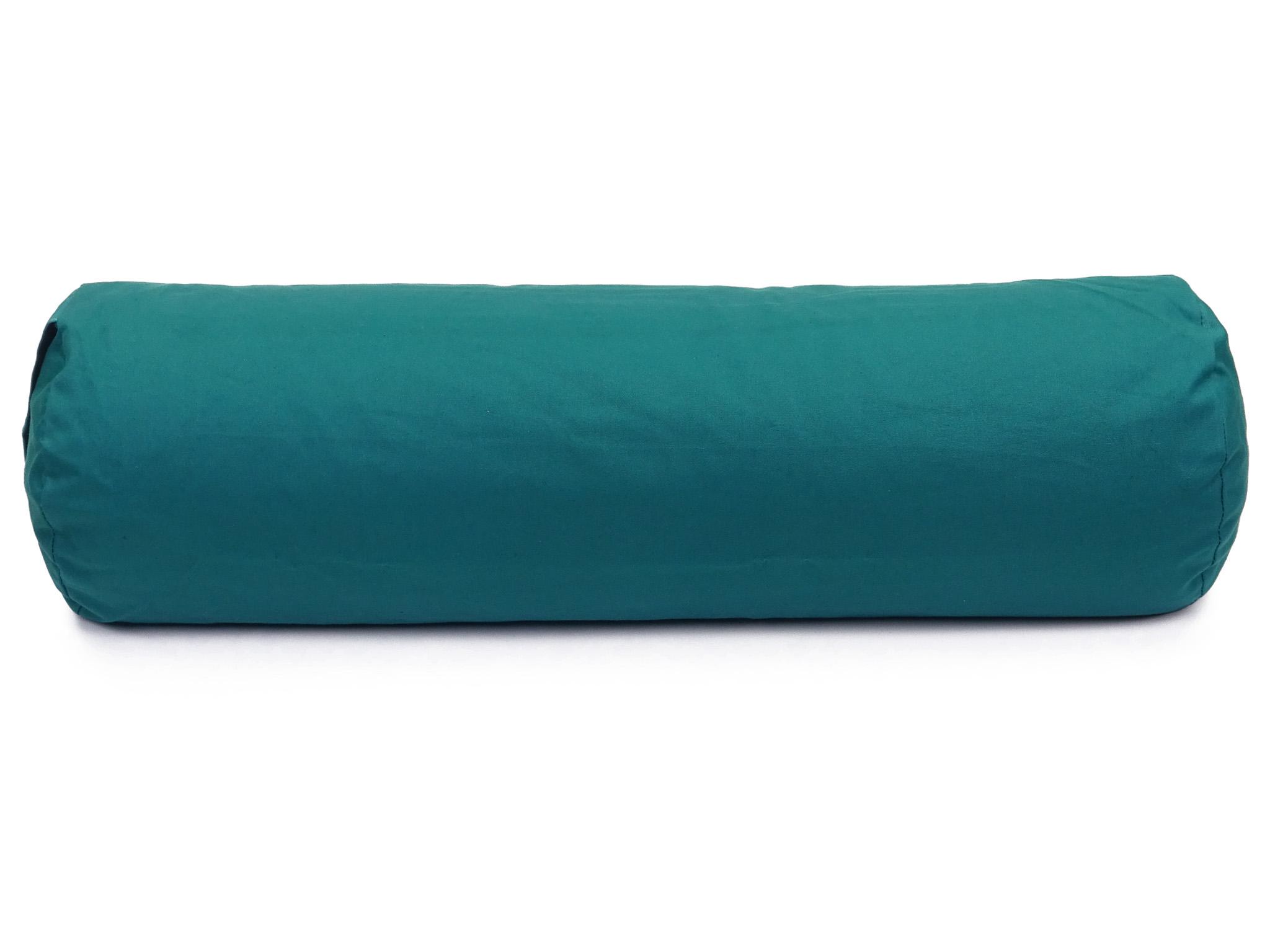 Yoga Bolster / Rolle "Waldlichtung" (70 x 20 cm Gross, Rund) - Yoga Kissen / Meditationskissen (Schweizer BIO Dinkelspelz)