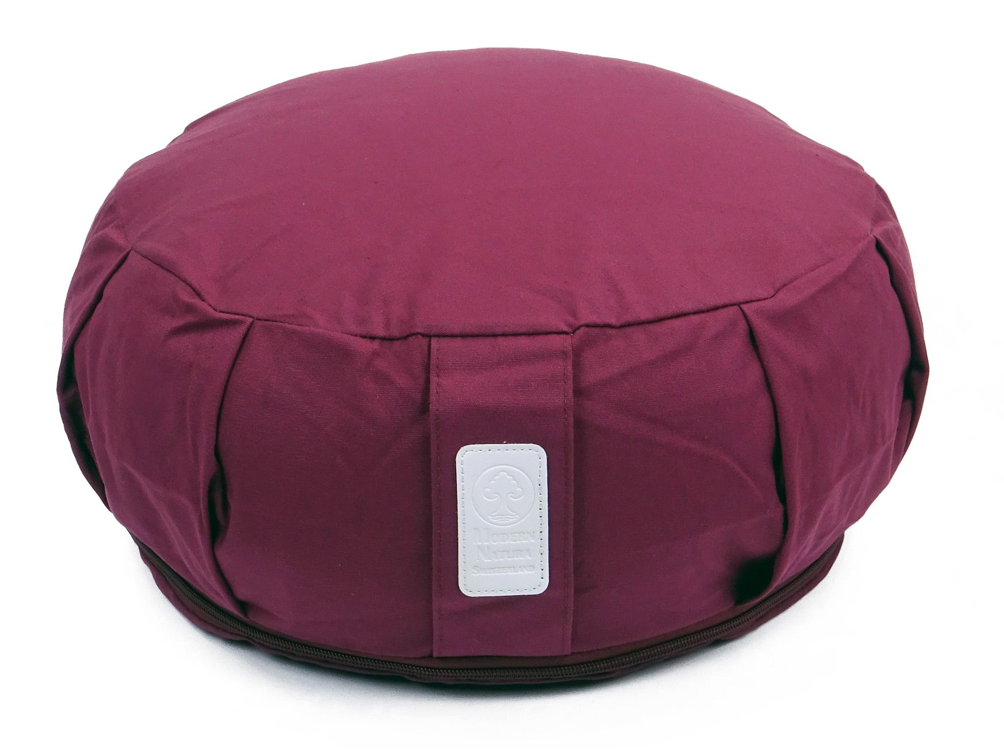 Yoga Set "Vino" - Yogakissen + Yogabolster (Bordeux Farbe / Weinrot)