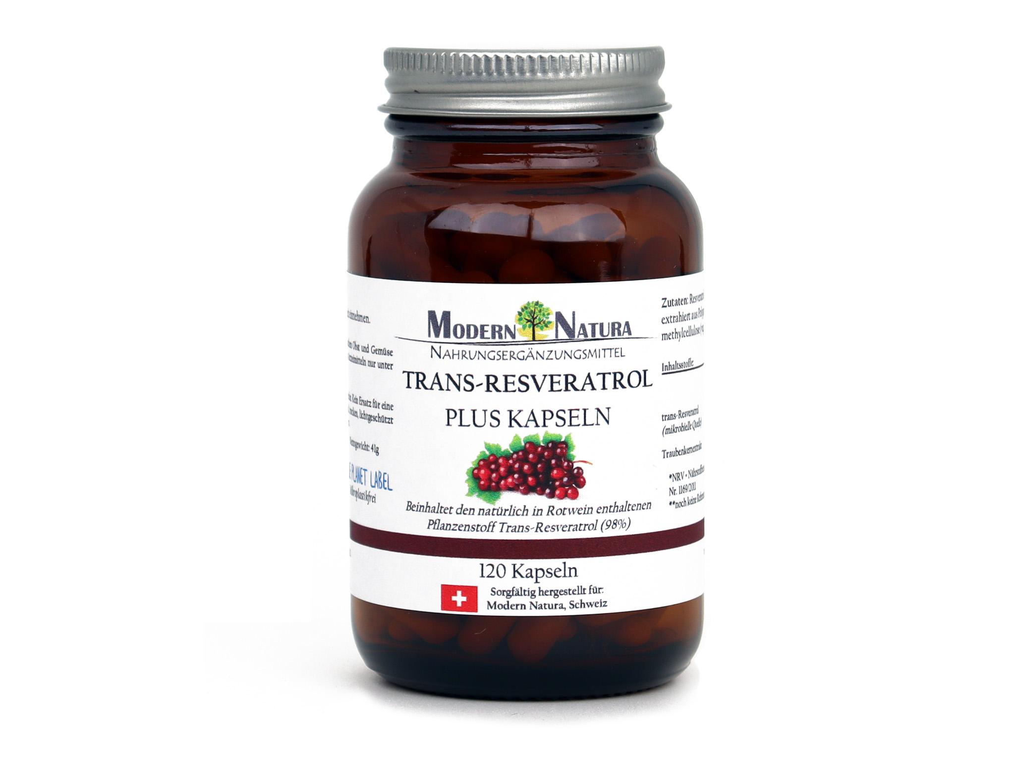 Resveratrol PLUS Kapseln (120 Stück, Vegan & Glutenfrei) - 98% Trans-Resveratrol