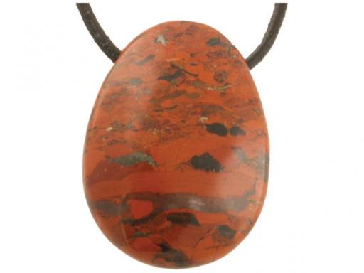 Brekkzienjapis Edelstein / Heilstein + 1m Lederhalsband