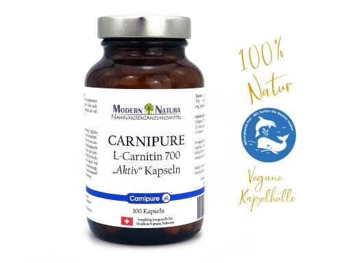 Carnipure™ L-Carnitin 700mg - Aktiv Kapseln (100 Stück) - Vegan & Glutenfrei