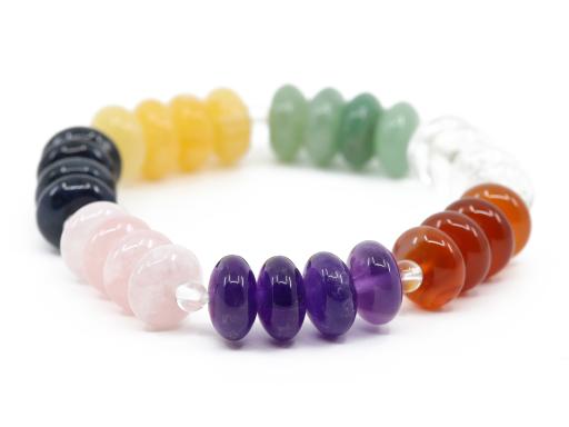 Chakra Edelstein /Heilstein Armband - Mit den bekannten 7 Chakra Edelsteinen