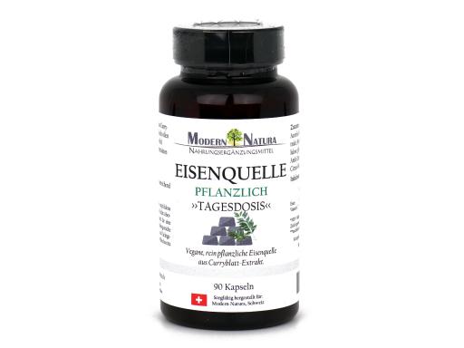 Eisenquelle Kapseln - Ihre Eisen "Tagesdosis" 21mg Kapseln (90 Stück) - Vegan & Glutenfrei