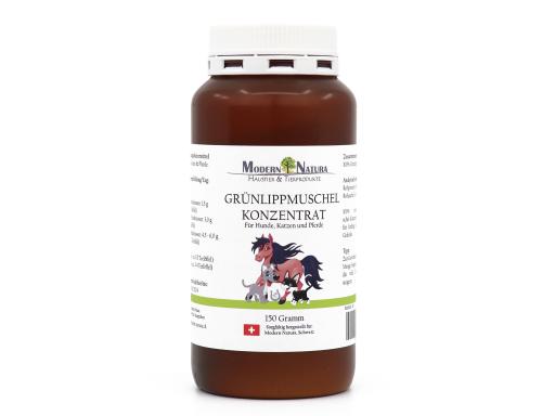 Grünlippmuschel Konzentrat für Hunde, Katzen & Pferde 150 Gramm - Ergänzungsfuttermittel für Gelenke und Knorpel