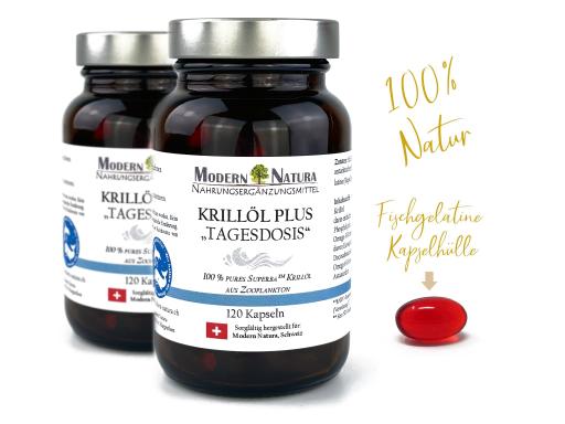 Krillöl Plus Fischöl Kapseln - Mit hochdosierten Omega 3 Fettsäuren - 120 Kapseln im Glas