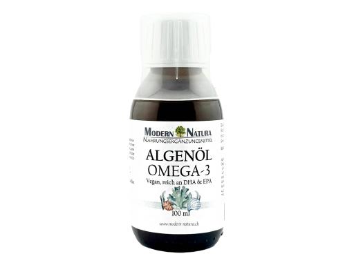 Veganes Algenöl - Omega 3 mit reichlich DHA und EPA (100ml im Glas) Vegan & Glutenfrei